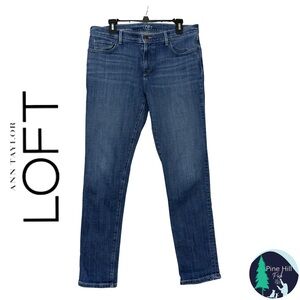 Ann Taylor Loft Relaxed Skinny Jeans Womens 30 / 10 Blue Medium Wash Mid-rise